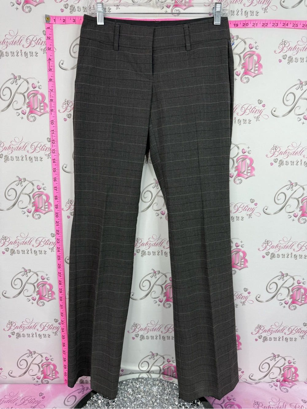 Ricki's pants Gray Plaid Boot Cut Dress Pants